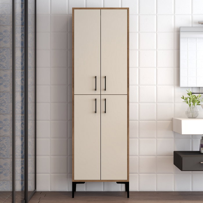 Hanah Home Berlin A Armario Multiusos Nogal y Crema